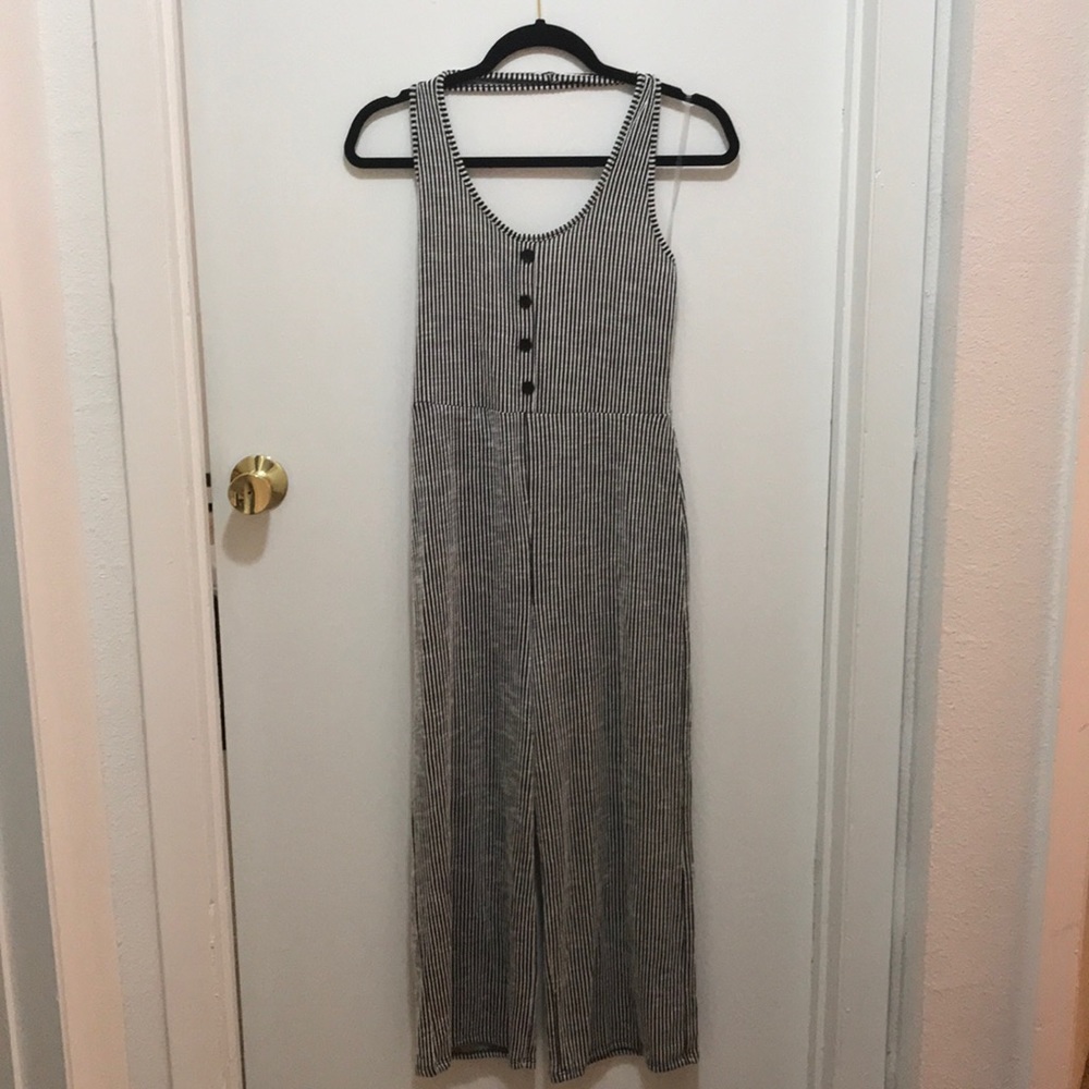 Caution to the Wind ~ Striped Halter Midi Jumpsuit